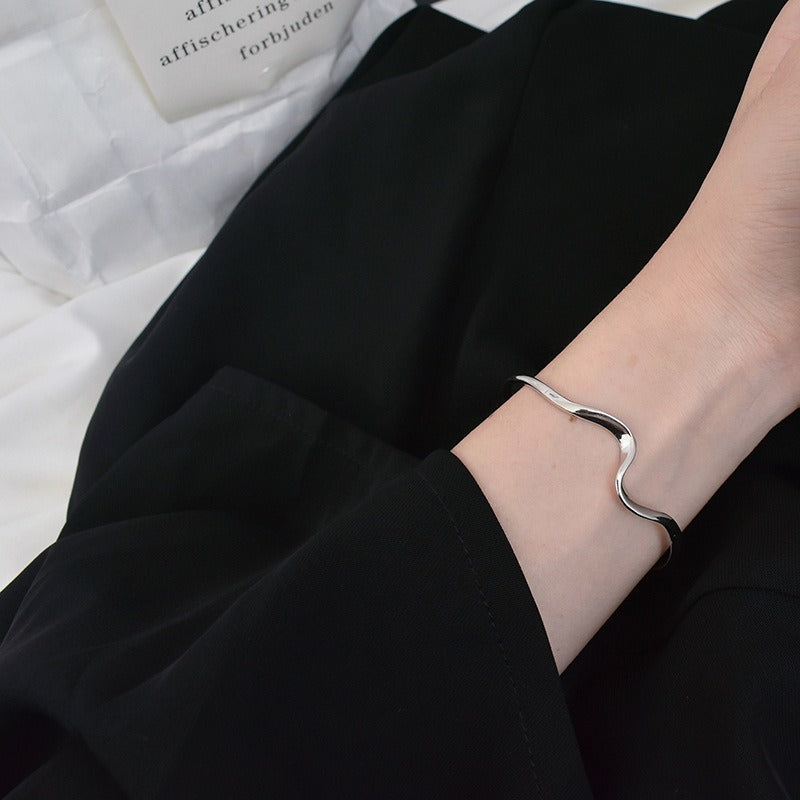 Sterling Silver Wave Bracelet