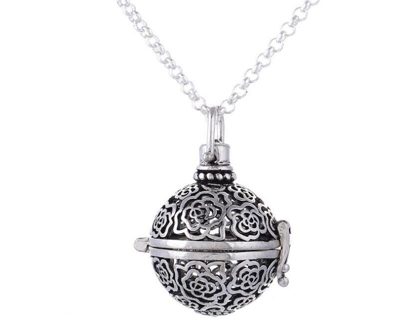 Rosette Music Bead Necklace Long Sweater Chain
