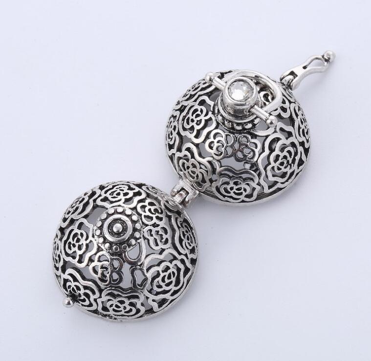 Rosette Music Bead Necklace Long Sweater Chain