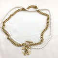 New Double Spirit Snake Pearl Double Layer OT Necklace for Women, with a sense of luxury, personality, and punk style