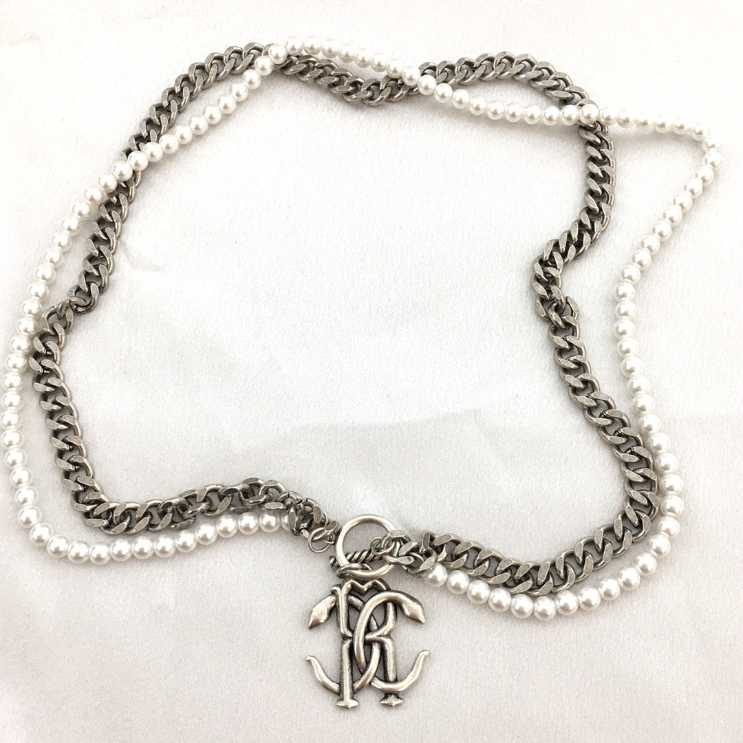 Double Spirit Snake Pearl Double Layer Necklace