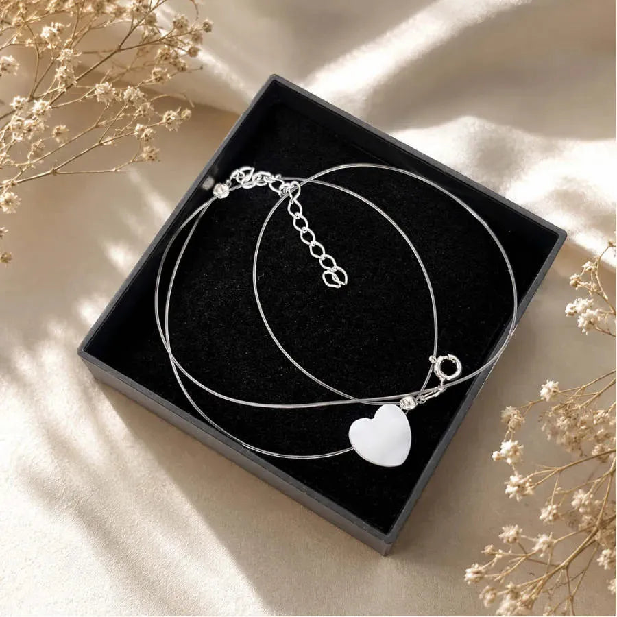 Necklace Nylon Silver Pendant Madrid Dove Peace Heart Holy Spirit Chain