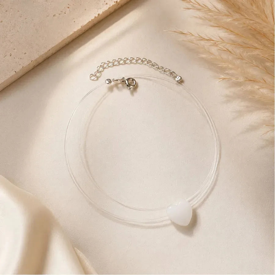 Necklace Nylon Silver Pendant Madrid Dove Peace Heart Holy Spirit Chain
