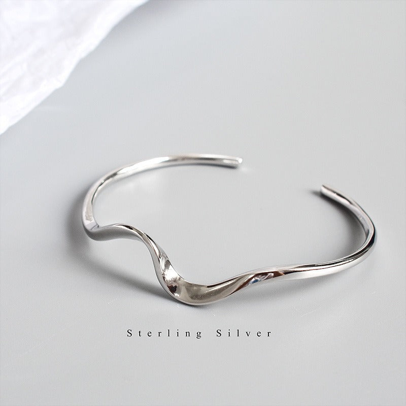 Sterling Silver Wave Bracelet