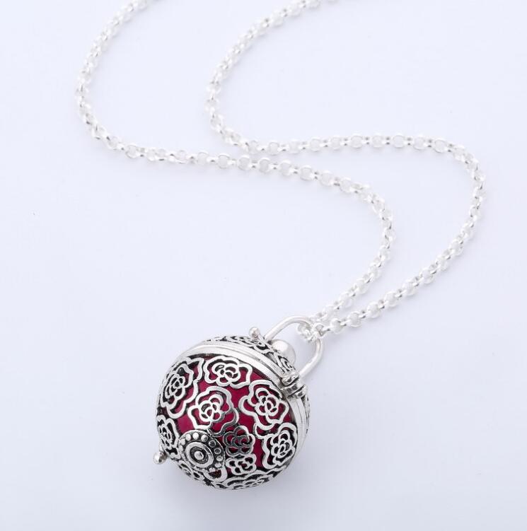 Rosette Music Bead Necklace Long Sweater Chain
