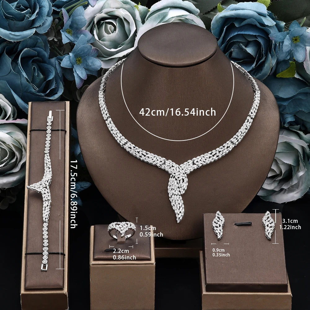 2026 New Arrival Bridal Jewelry Sets New Fashion Dubai Full Jewelry Set for Women Wedding Party Accessories Design