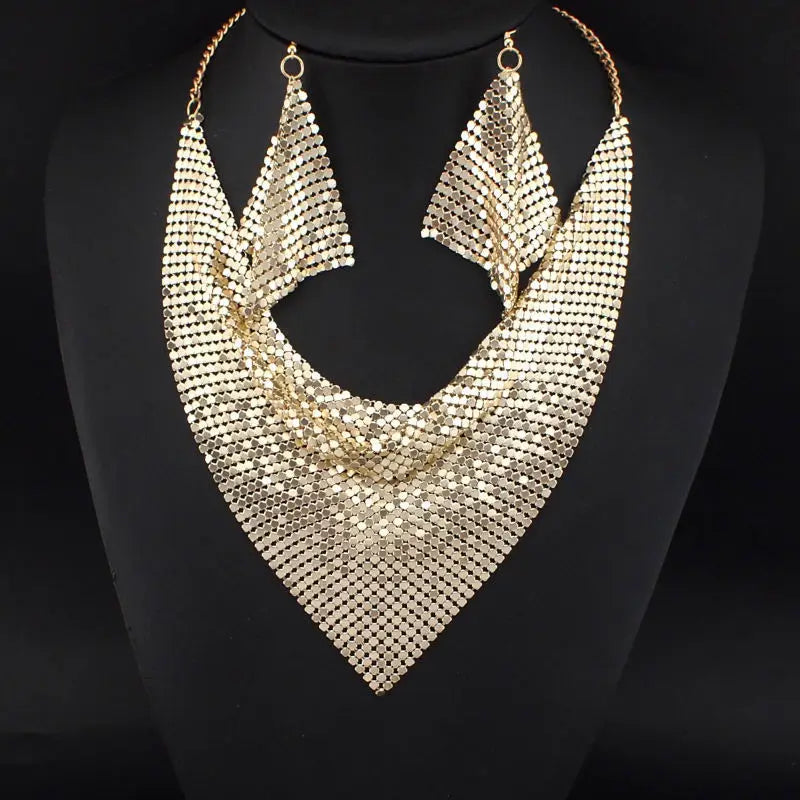 Leopard Necklace and Earrings Jewelry Set