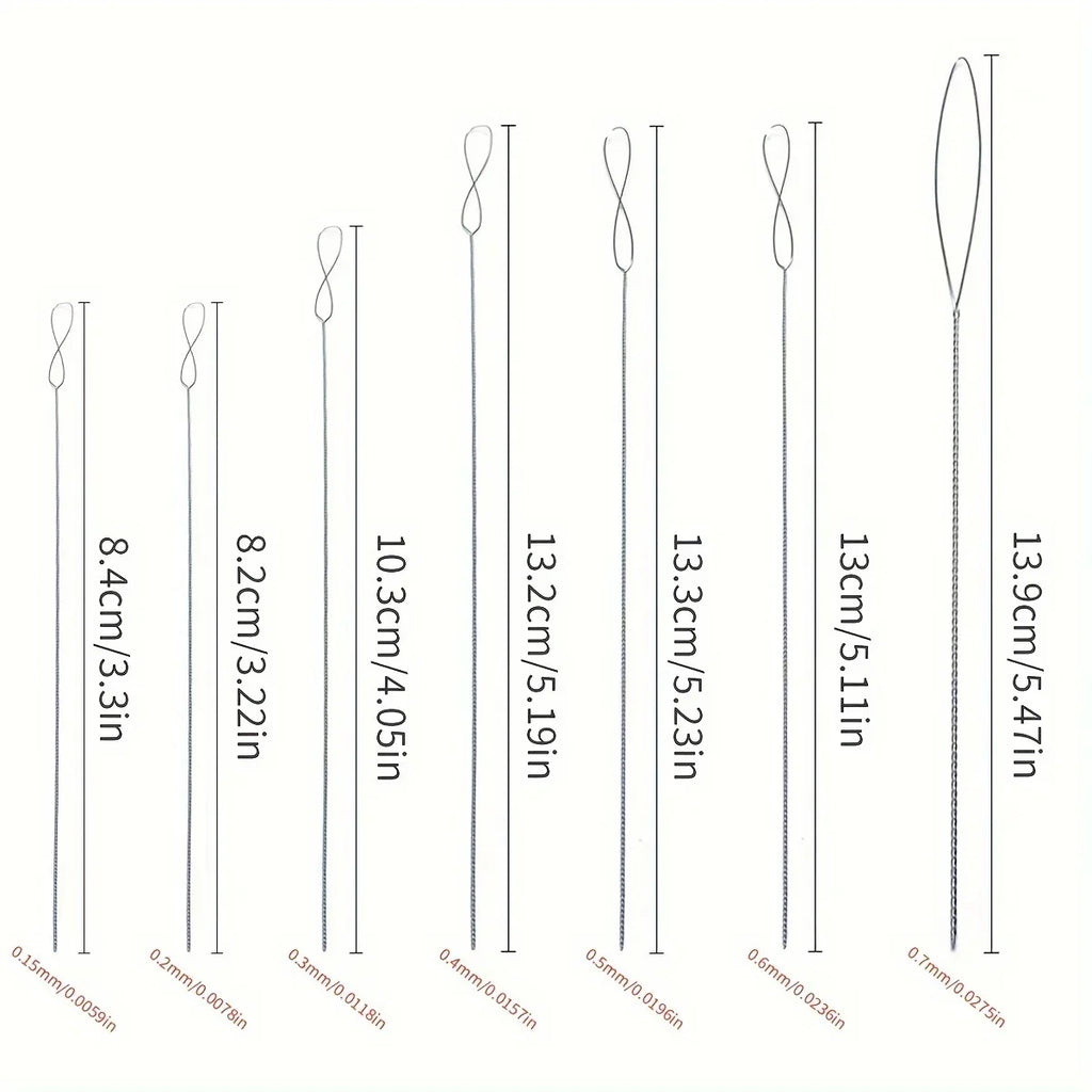 Beading Needles 7-Piece Set | Stainless Steel Fine Bead Needles | Flexible Jewelry Making Tools for DIY Beading & Crafts