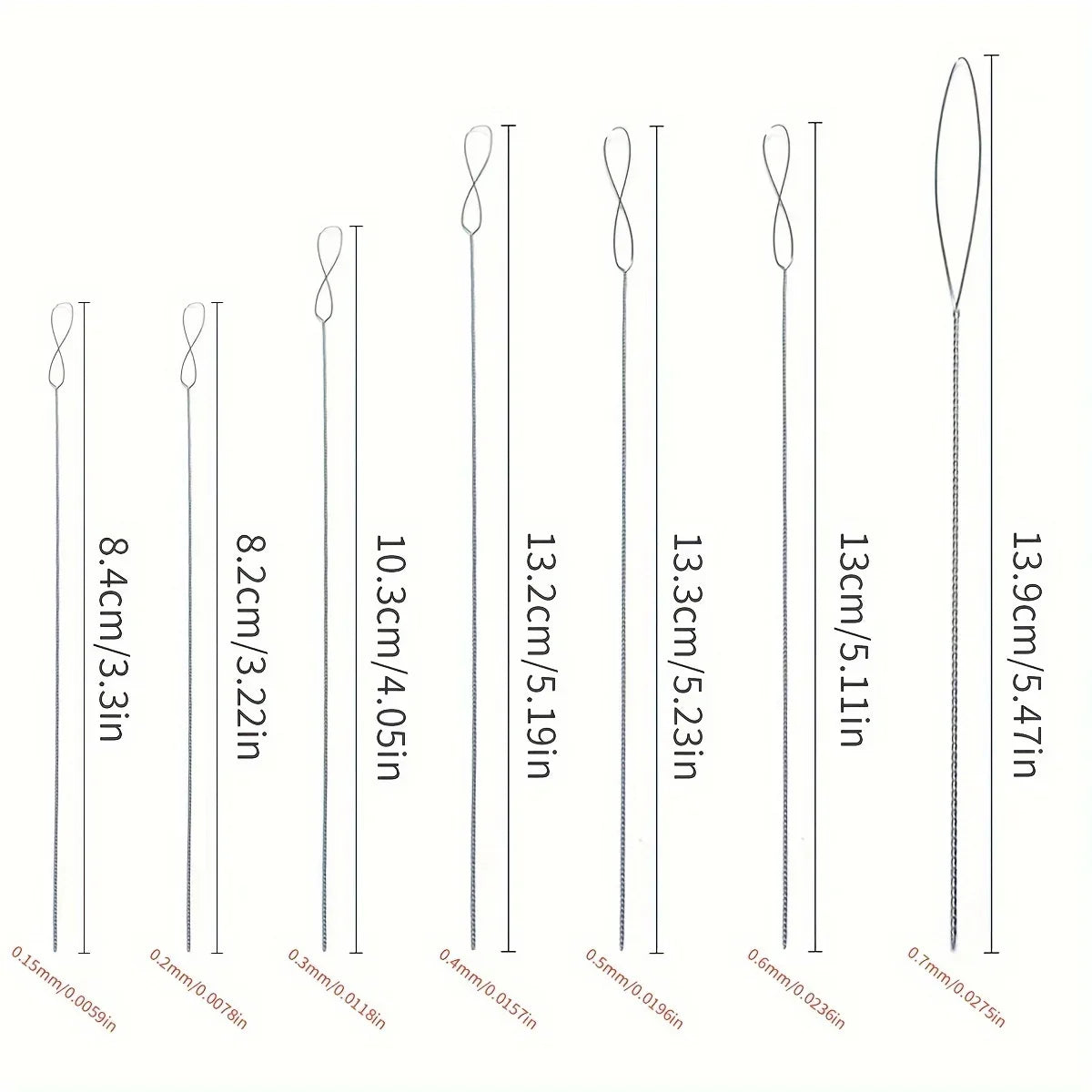 Beading Needles 7-Piece Set | Stainless Steel Fine Bead Needles | Flexible Jewelry Making Tools for DIY Beading & Crafts