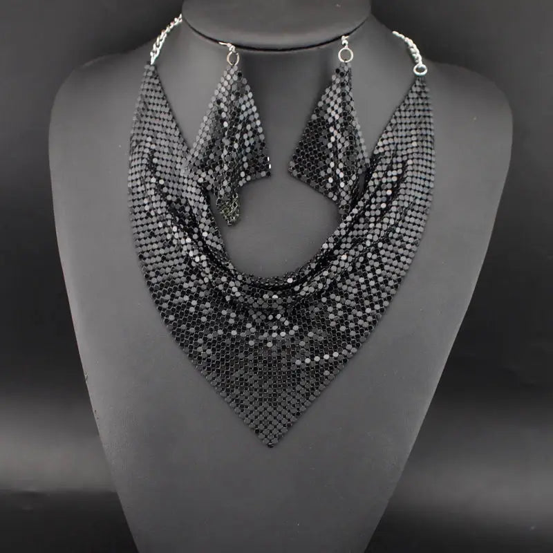 Leopard Necklace and Earrings Jewelry Set