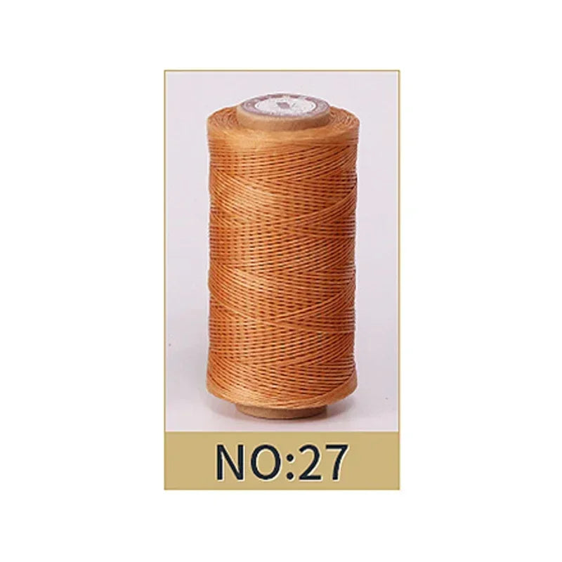 0.8mm Waxed Polyester Thread | 50M Leather Sewing Cord | Strong Wax Thread for Leatherwork, Jewelry Making & DIY Crafts