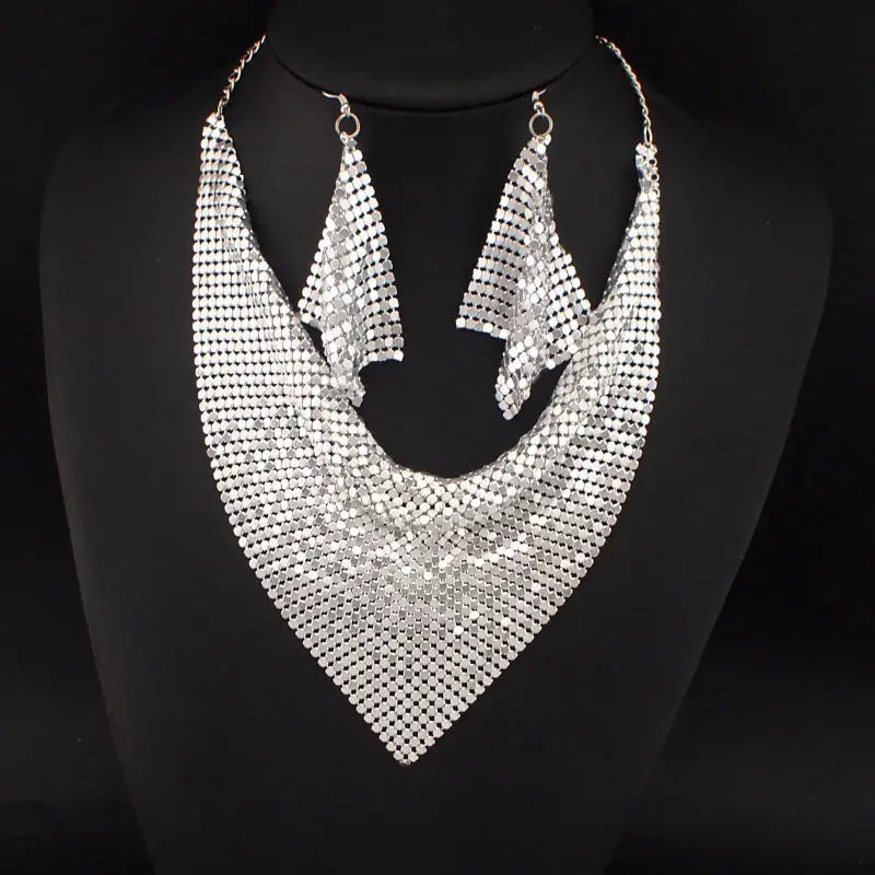 Leopard Necklace and Earrings Jewelry Set