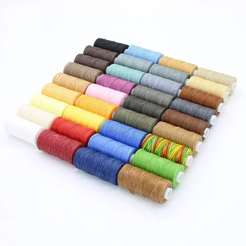 0.8mm Waxed Polyester Thread | 50M Leather Sewing Cord | Strong Wax Thread for Leatherwork, Jewelry Making & DIY Crafts