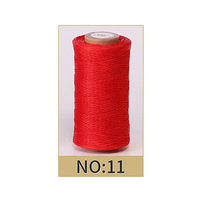 0.8mm Waxed Polyester Thread | 50M Leather Sewing Cord | Strong Wax Thread for Leatherwork, Jewelry Making & DIY Crafts