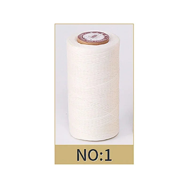 0.8mm Waxed Polyester Thread | 50M Leather Sewing Cord | Strong Wax Thread for Leatherwork, Jewelry Making & DIY Crafts