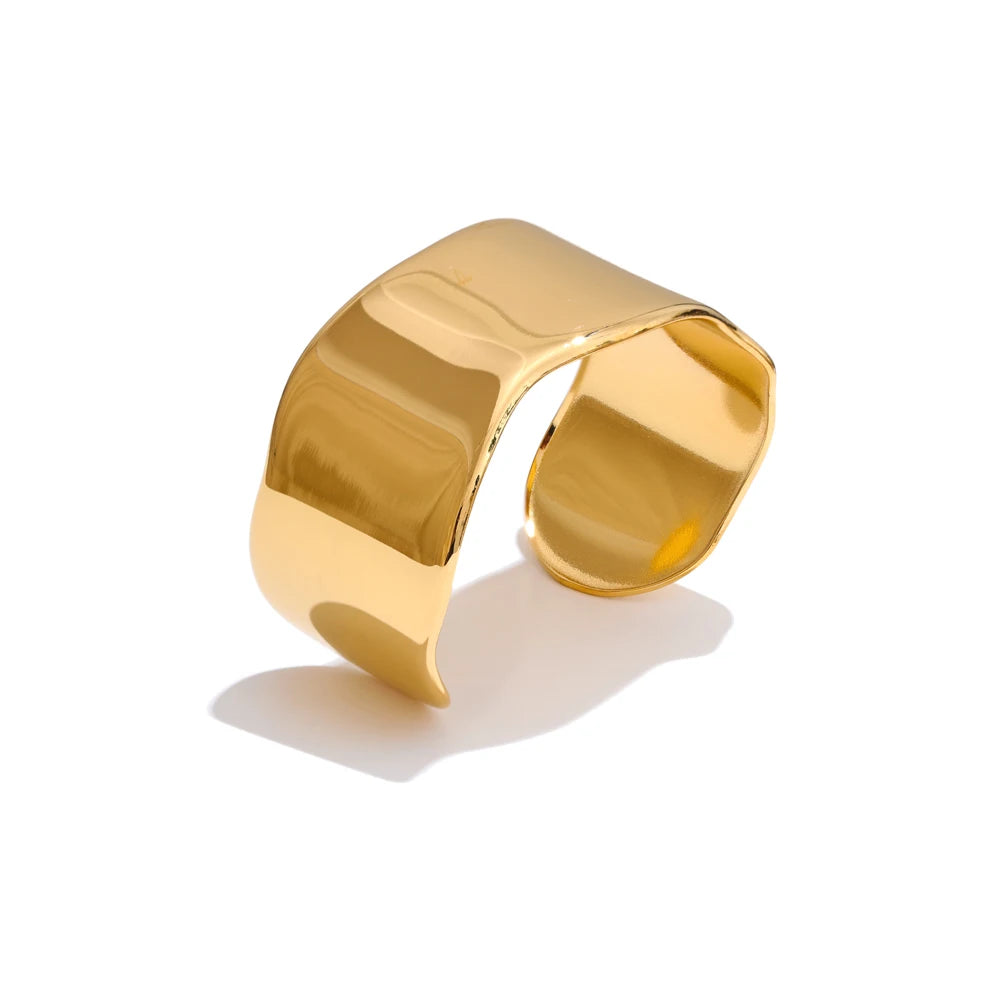 NiNice Stainless Steel Bracelets Jewellery Woman Exaggerated Personality Fashionable Design Sense Heavy-Duty Cuffs New Gifts