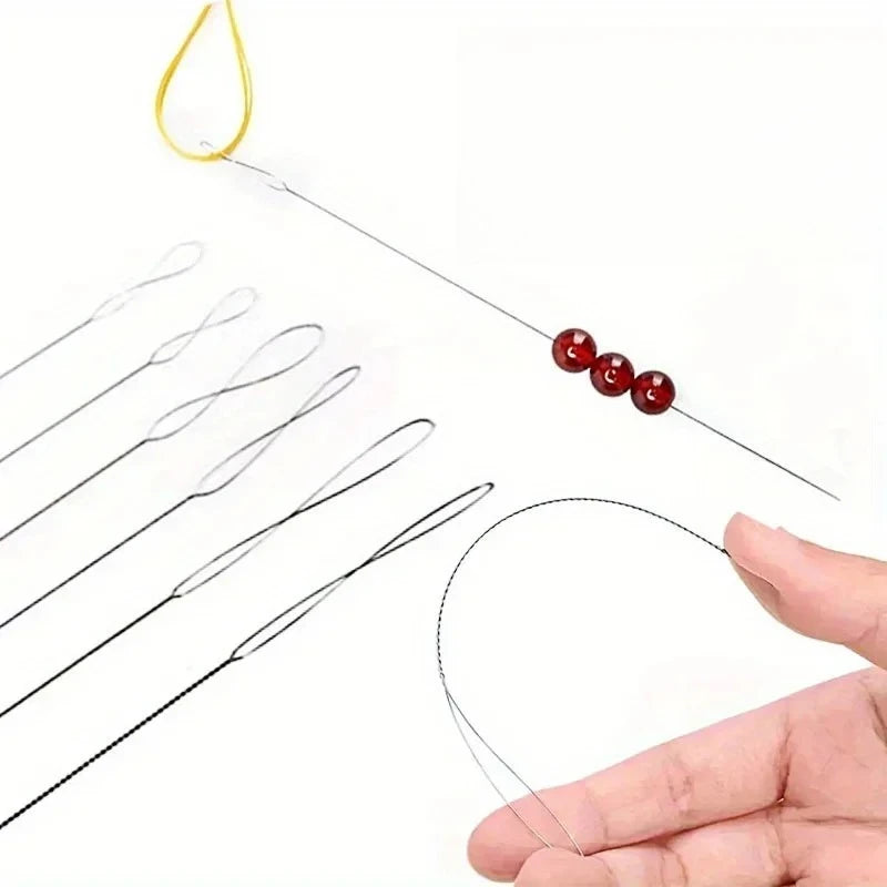 Beading Needles 7-Piece Set | Stainless Steel Fine Bead Needles | Flexible Jewelry Making Tools for DIY Beading & Crafts