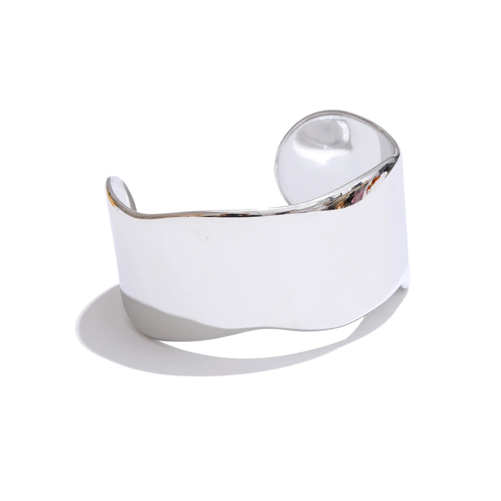 NiNice Stainless Steel Bracelets Jewellery Woman Exaggerated Personality Fashionable Design Sense Heavy-Duty Cuffs New Gifts