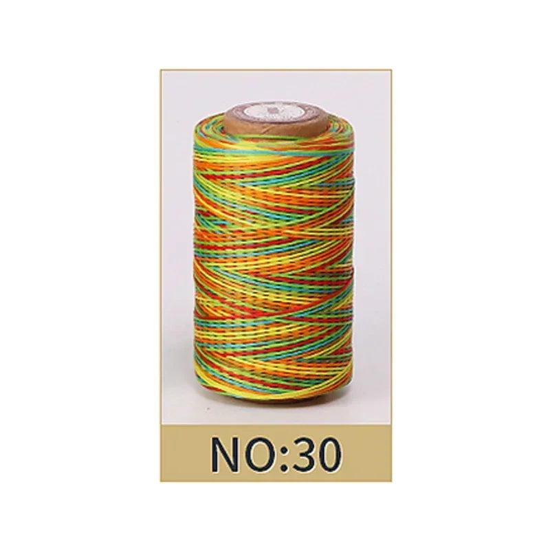 0.8mm Waxed Polyester Thread | 50M Leather Sewing Cord | Strong Wax Thread for Leatherwork, Jewelry Making & DIY Crafts