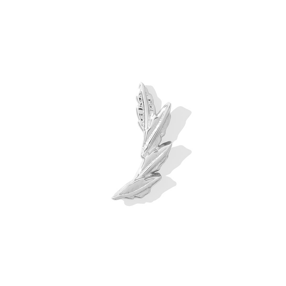 "Laurel" - Threadless Gold Leaf End by Tawapa Jewelry