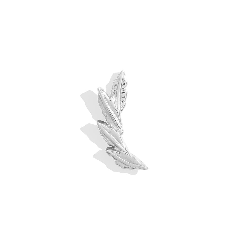 "Laurel" - Threadless Gold Leaf End by Tawapa Jewelry